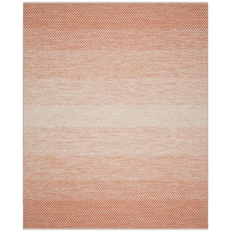 Safavieh Montauk Rectangle Hand Woven Rug, Orange and Ivory - 8 x 10 ft. MTK601D-8